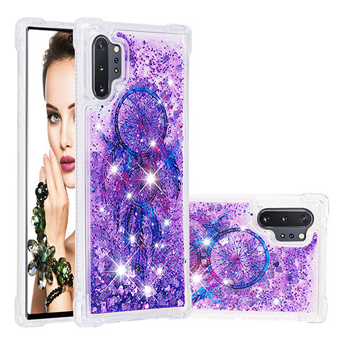Coque Silicone Housse Etui Gel Bling-Bling S01 pour Samsung Galaxy Note 10 Plus 5G Violet
