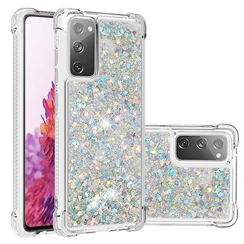 Coque Silicone Housse Etui Gel Bling-Bling S01 pour Samsung Galaxy S20 FE 5G Argent