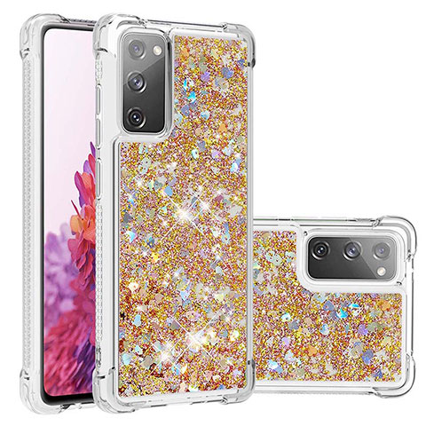 Coque Silicone Housse Etui Gel Bling-Bling S01 pour Samsung Galaxy S20 Lite 5G Or