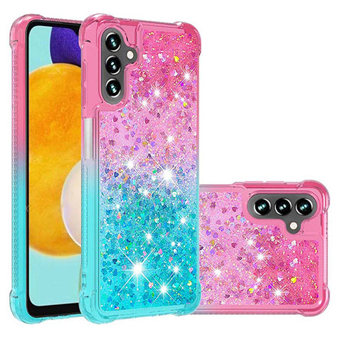Coque Silicone Housse Etui Gel Bling-Bling S02 pour Samsung Galaxy A04s Rose