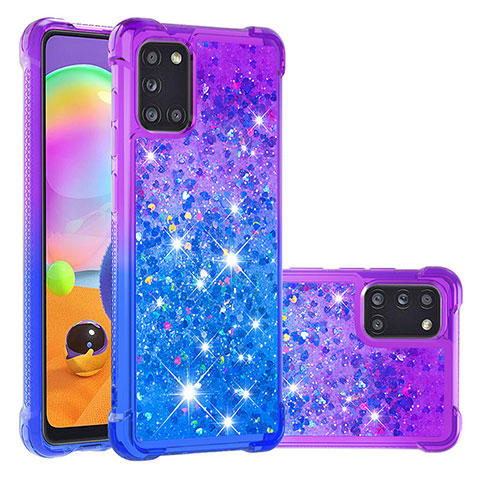 Coque Silicone Housse Etui Gel Bling-Bling S02 pour Samsung Galaxy A31 Violet