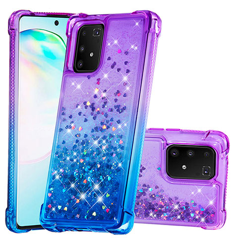 Coque Silicone Housse Etui Gel Bling-Bling S02 pour Samsung Galaxy M80S Violet