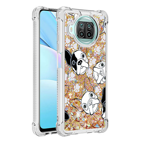 Coque Silicone Housse Etui Gel Bling-Bling S03 pour Xiaomi Mi 10i 5G Or