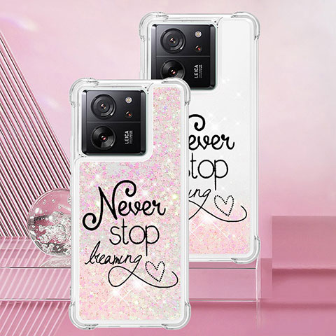 Coque Silicone Housse Etui Gel Bling-Bling YB1 pour Xiaomi Mi 13T 5G Or Rose