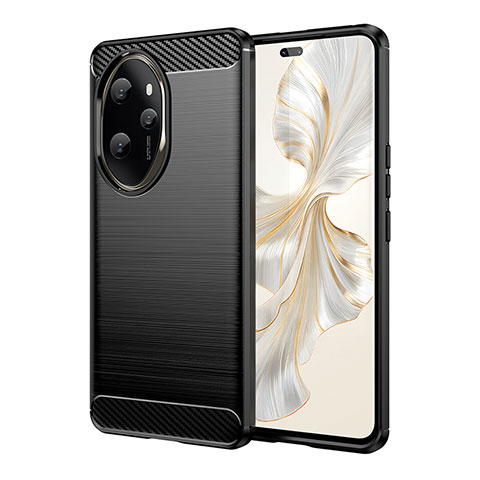 Coque Silicone Housse Etui Gel Line pour Huawei Honor 100 Pro 5G Noir