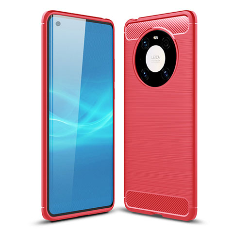 Coque Silicone Housse Etui Gel Line pour Huawei Mate 40E 5G Rouge