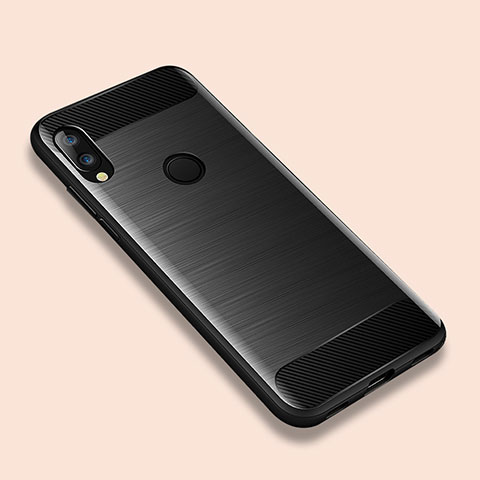 Coque Silicone Housse Etui Gel Line pour Xiaomi Redmi Note 7 Pro Noir