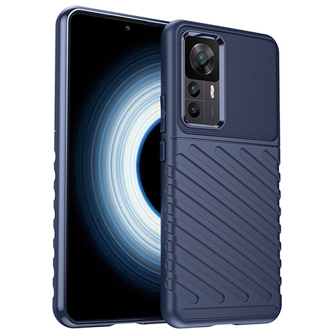 Coque Silicone Housse Etui Gel Serge MF1 pour Xiaomi Mi 12T Pro 5G Bleu