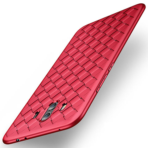 Coque Silicone Housse Etui Gel Serge pour Huawei Mate 10 Rouge