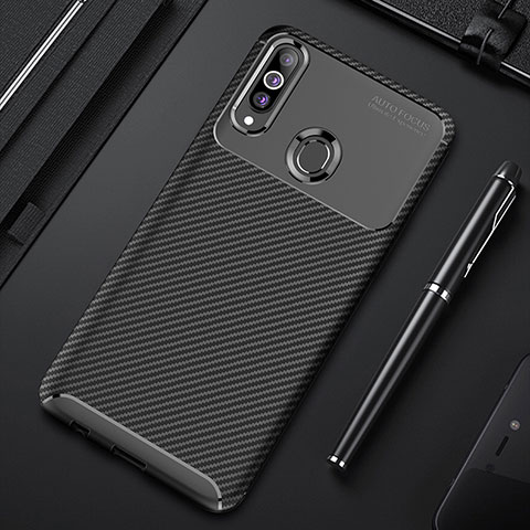 Coque Silicone Housse Etui Gel Serge pour Samsung Galaxy A20s Noir