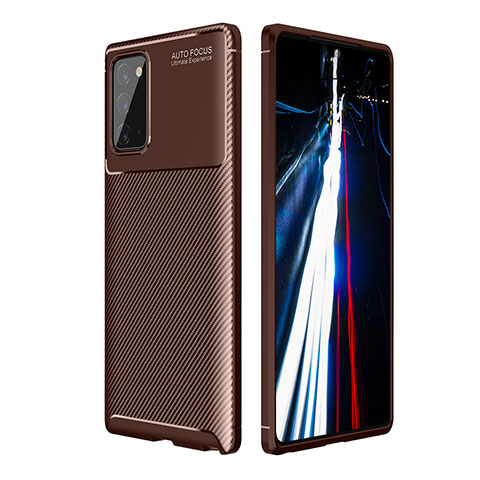 Coque Silicone Housse Etui Gel Serge WL1 pour Samsung Galaxy Note 20 5G Marron
