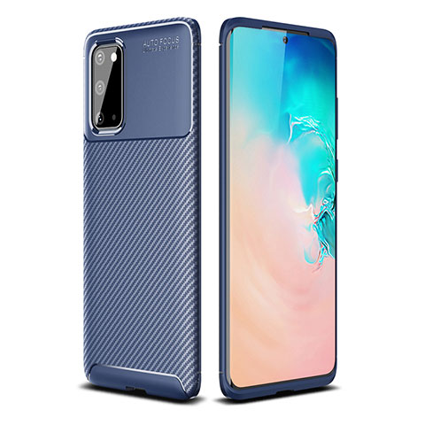 Coque Silicone Housse Etui Gel Serge WL1 pour Samsung Galaxy S20 Bleu