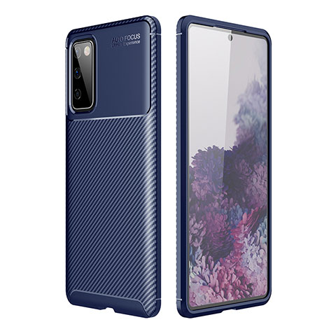 Coque Silicone Housse Etui Gel Serge WL1 pour Samsung Galaxy S20 Lite 5G Bleu