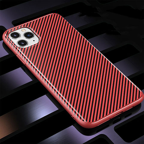 Coque Silicone Housse Etui Gel Serge Y01 pour Apple iPhone 11 Pro Max Rouge
