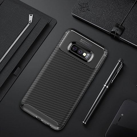 Coque Silicone Housse Etui Gel Serge Y01 pour Samsung Galaxy S10e Noir