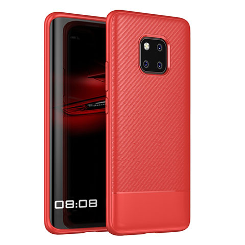 Coque Silicone Housse Etui Gel Serge Z01 pour Huawei Mate 20 Pro Rouge
