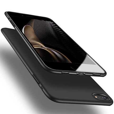 Coque Silicone Souple Couleur Unie Gel pour Apple iPhone SE (2020) Noir