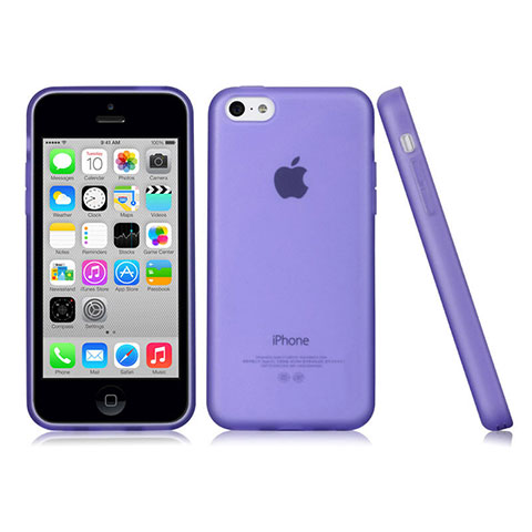 Coque Silicone Souple Mat pour Apple iPhone 5C Violet