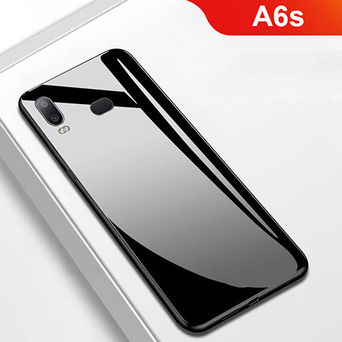 Coque Silicone Souple Miroir M01 pour Samsung Galaxy A6s Noir