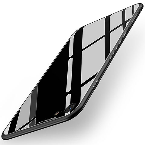 Coque Silicone Souple Miroir pour Apple iPhone SE (2020) Noir