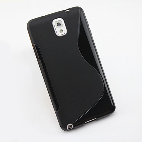 Coque Silicone Souple Vague S-Line pour Samsung Galaxy Note 3 N9000 Noir