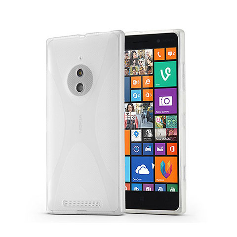 Coque Silicone Souple Vague X-Line pour Nokia Lumia 830 Blanc