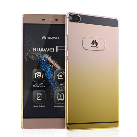 Coque Transparente Rigide Degrade pour Huawei P8 Jaune
