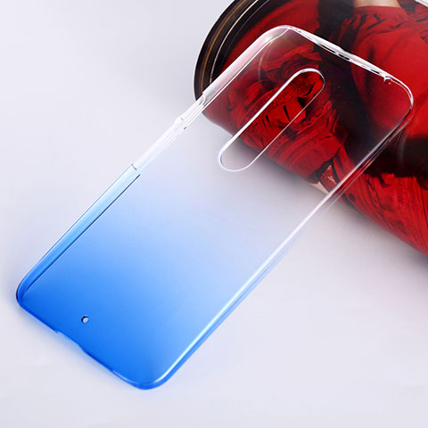Coque Transparente Rigide Degrade pour Motorola Moto X Style Bleu