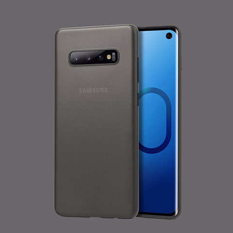 Coque Ultra Fine Mat Rigide Housse Etui Transparente pour Samsung Galaxy S10 5G Gris