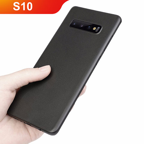 Coque Ultra Fine Mat Rigide Housse Etui Transparente pour Samsung Galaxy S10 Noir