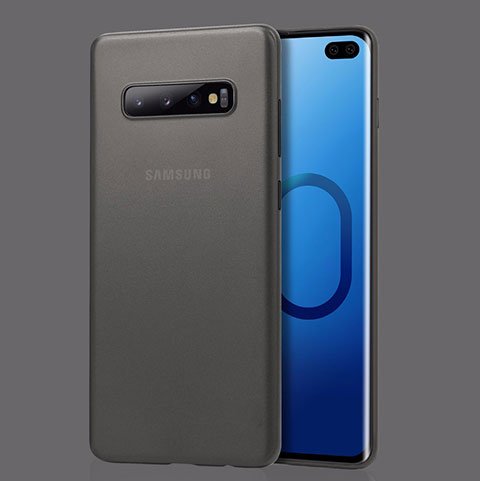Coque Ultra Fine Mat Rigide Housse Etui Transparente pour Samsung Galaxy S10 Plus Gris