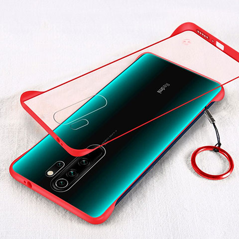 Coque Ultra Fine Mat Rigide Housse Etui Transparente pour Xiaomi Redmi Note 8 Pro Rouge