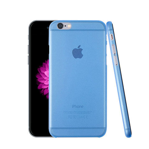 Coque Ultra Fine Mat Rigide Transparente pour Apple iPhone 6 Plus Bleu