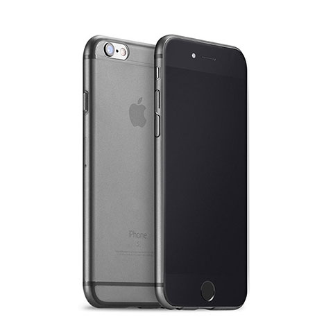 Coque Ultra Fine Mat Silicone Souple Transparente pour Apple iPhone 6S Plus Gris Fonce
