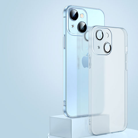 Coque Ultra Fine Plastique Rigide Etui Housse Transparente QC1 pour Apple iPhone 14 Plus Blanc