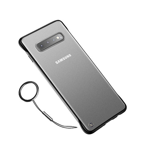 Coque Ultra Fine Plastique Rigide Etui Housse Transparente U01 pour Samsung Galaxy S10 Plus Noir