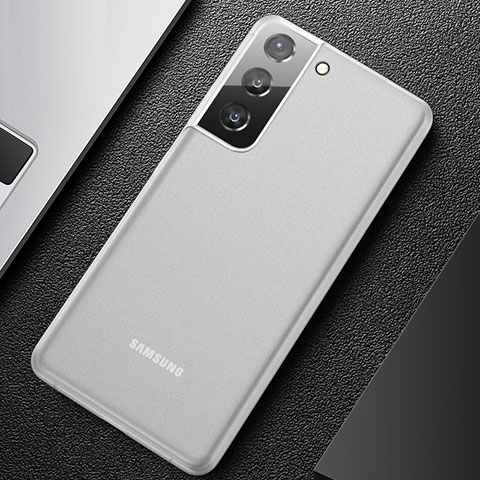 Coque Ultra Fine Plastique Rigide Etui Housse Transparente U01 pour Samsung Galaxy S21 Plus 5G Blanc