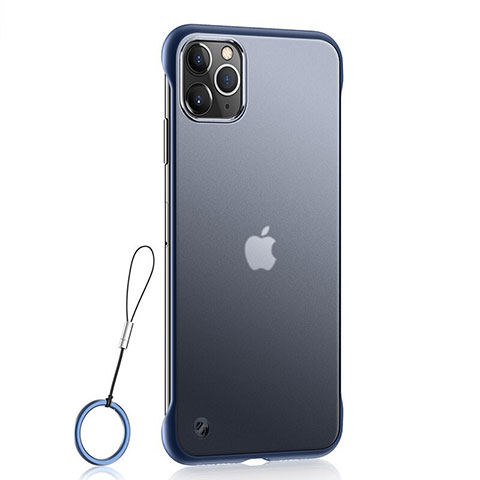 Coque Ultra Fine Plastique Rigide Etui Housse Transparente U02 pour Apple iPhone 11 Pro Bleu