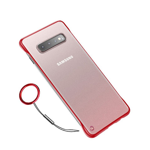 Coque Ultra Fine Plastique Rigide Etui Housse Transparente U02 pour Samsung Galaxy S10 5G Rouge