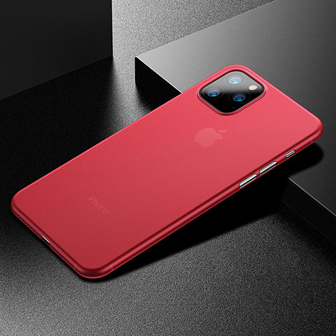 Coque Ultra Fine Plastique Rigide Etui Housse Transparente U04 pour Apple iPhone 11 Pro Rouge