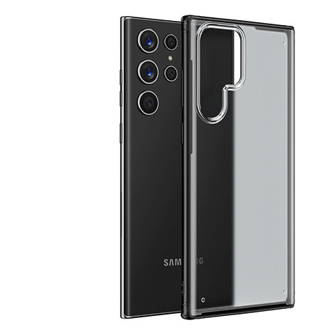 Coque Ultra Fine Plastique Rigide Etui Housse Transparente U04 pour Samsung Galaxy S21 Ultra 5G Noir