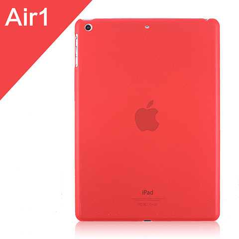 Coque Ultra Fine Plastique Rigide Transparente pour Apple iPad Air Rouge