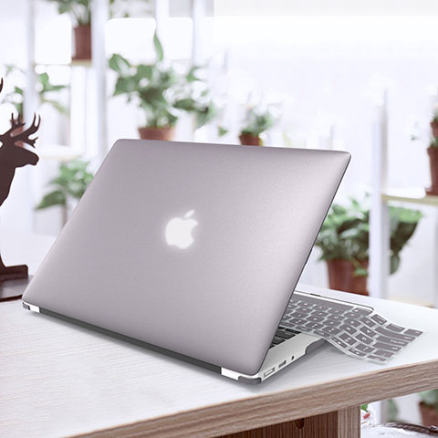 Coque Ultra Fine Plastique Rigide Transparente pour Apple MacBook Air 13.3 pouces (2018) Argent
