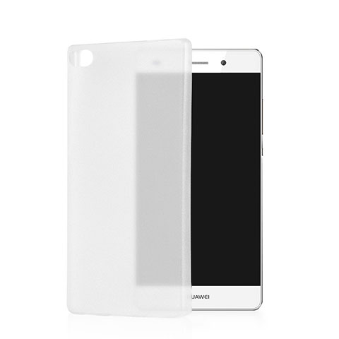 Coque Ultra Fine Plastique Rigide Transparente pour Huawei P8 Blanc
