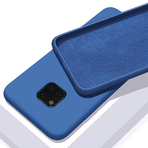 Coque Ultra Fine Silicone Souple 360 Degres Housse Etui C01 pour Huawei Mate 20 Pro Bleu