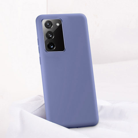 Coque Ultra Fine Silicone Souple 360 Degres Housse Etui C01 pour Samsung Galaxy Note 20 5G Gris Lavende