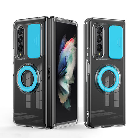 Coque Ultra Fine Silicone Souple 360 Degres Housse Etui MJ1 pour Samsung Galaxy Z Fold4 5G Bleu