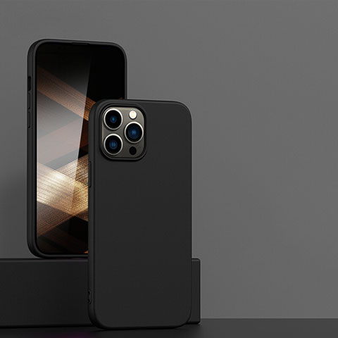 Coque Ultra Fine Silicone Souple 360 Degres Housse Etui pour Apple iPhone 14 Pro Max Noir