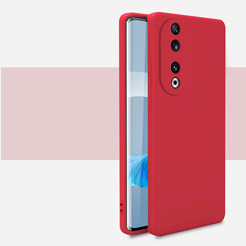 Coque Ultra Fine Silicone Souple 360 Degres Housse Etui pour Huawei Honor 90 Pro 5G Rouge