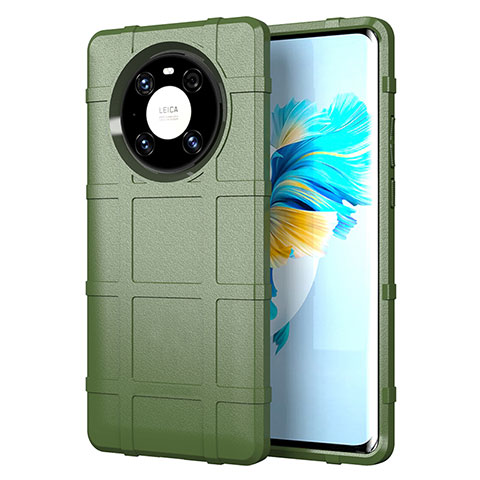 Coque Ultra Fine Silicone Souple 360 Degres Housse Etui pour Huawei Mate 40 Pro Vert Armee